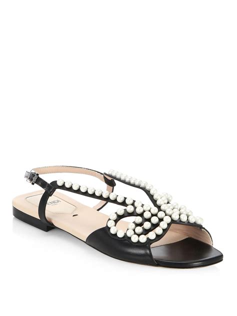 fendi pearl strap sandal|fendi sandals saks.